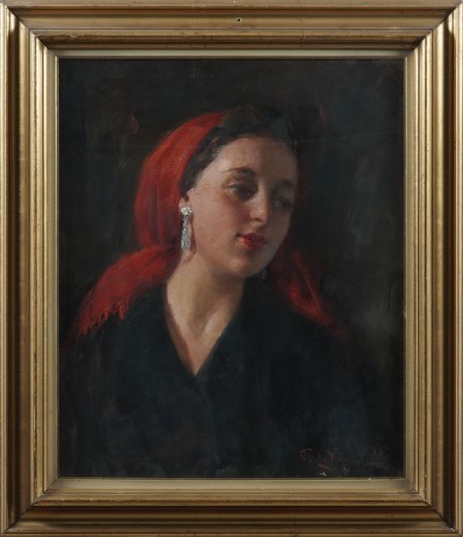Paolo Emilio Passaro : Ritratto femminile, 1955  - Asta Dipinti del XIX-XX Secolo - Associazione Nazionale - Case d'Asta italiane