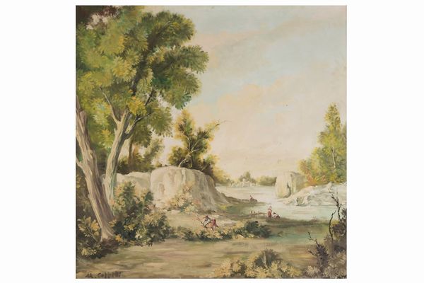 M. Coppelli Paesaggio  - Asta Dipinti del XIX-XX Secolo - Associazione Nazionale - Case d'Asta italiane