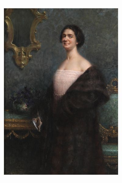 Achille Jemoli : Ritratto di donna  - Asta Dipinti del XIX-XX Secolo - Associazione Nazionale - Case d'Asta italiane