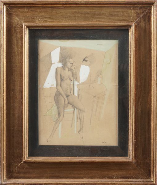 Ugo Attardi : Nudo femminile  - Asta Dipinti del XIX-XX Secolo - Associazione Nazionale - Case d'Asta italiane