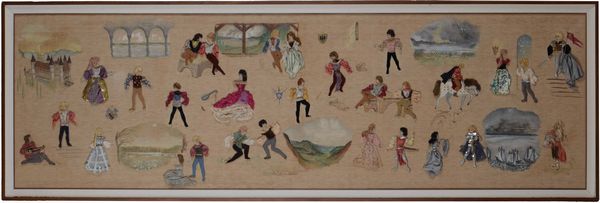 Pannello con figure ricamate e dipinte  - Asta Dipinti del XIX-XX Secolo - Associazione Nazionale - Case d'Asta italiane