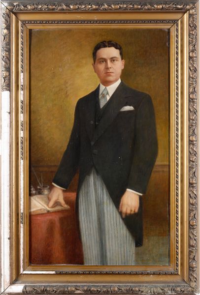 Alessandro Viazzi : Ritratto maschile  - Asta Dipinti del XIX-XX Secolo - Associazione Nazionale - Case d'Asta italiane