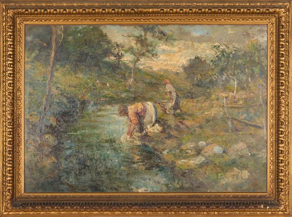 Leonardo Bazzaro : Le lavandaie  - Asta Dipinti del XIX-XX Secolo - Associazione Nazionale - Case d'Asta italiane