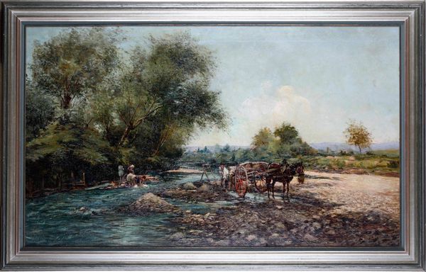 Firmato V. Fontaine Lungo la Senna  - Asta Dipinti del XIX-XX Secolo - Associazione Nazionale - Case d'Asta italiane