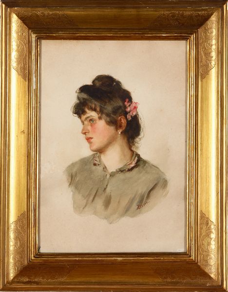 ALESSANDRO ZEZZOS : Ritratto di fanciulla  - Asta Dipinti del XIX-XX Secolo - Associazione Nazionale - Case d'Asta italiane