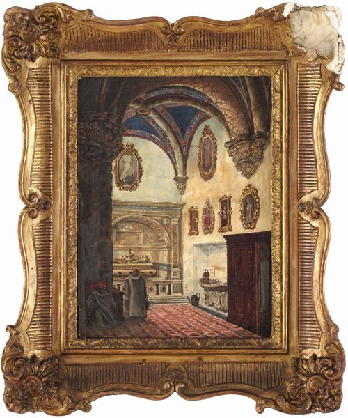 LUIGI BISI : La Certosa di Pavia  - Asta Dipinti del XIX-XX Secolo - Associazione Nazionale - Case d'Asta italiane