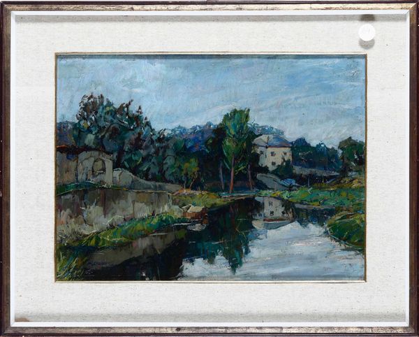 Mario Ciucci : Paesaggio  - Asta Dipinti del XIX-XX Secolo - Associazione Nazionale - Case d'Asta italiane