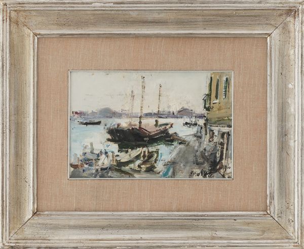 NENO MORI : Porticciolo  - Asta Dipinti del XIX-XX Secolo - Associazione Nazionale - Case d'Asta italiane