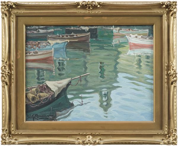 Leon Giuseppe Buono : Lirismo dei riflessi  - Asta Dipinti del XIX-XX Secolo - Associazione Nazionale - Case d'Asta italiane