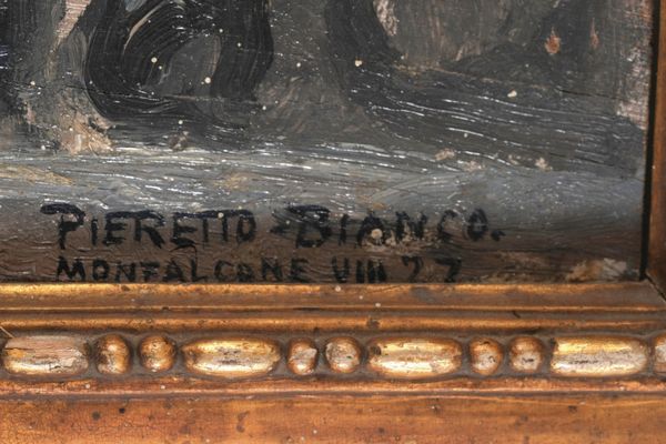 Pieretto Bianco : La Gru, 1927  - Asta Dipinti del XIX-XX Secolo - Associazione Nazionale - Case d'Asta italiane