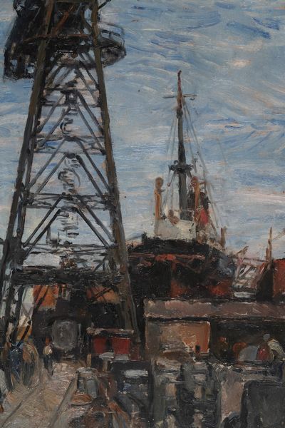 Pieretto Bianco : La Gru, 1927  - Asta Dipinti del XIX-XX Secolo - Associazione Nazionale - Case d'Asta italiane