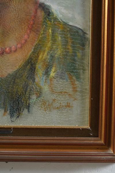 Francesco Paolo Michetti : Ritratto femminile  - Asta Dipinti del XIX-XX Secolo - Associazione Nazionale - Case d'Asta italiane