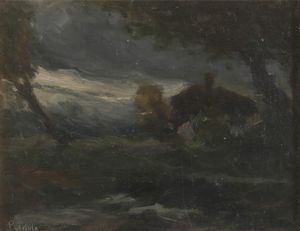 Pietro Toffolo : Paesaggio  - Asta Dipinti del XIX-XX Secolo - Associazione Nazionale - Case d'Asta italiane