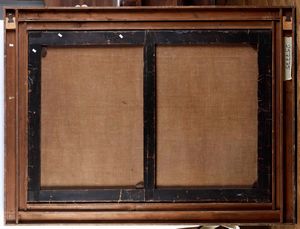 Scuola del XIX secolo Paesaggio con lago e pescatori  - Asta Dipinti del XIX-XX Secolo - Associazione Nazionale - Case d'Asta italiane