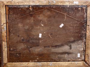 Scuola del XIX secolo Paesaggio con rovine ed armenti  - Asta Dipinti del XIX-XX Secolo - Associazione Nazionale - Case d'Asta italiane