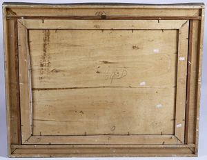 Anonimo XX secolo Interno con figura femminile sul divano  - Asta Dipinti del XIX-XX Secolo - Associazione Nazionale - Case d'Asta italiane