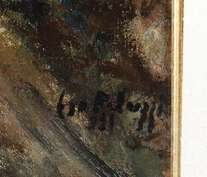 Eso Peluzzi : La strada  - Asta Dipinti del XIX-XX Secolo - Associazione Nazionale - Case d'Asta italiane