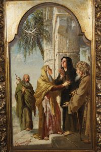 Emilio Magistretti : Scena religiosa  - Asta Dipinti del XIX-XX Secolo - Associazione Nazionale - Case d'Asta italiane