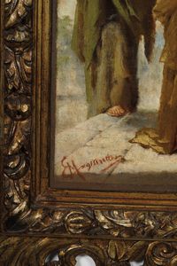 Emilio Magistretti : Scena religiosa  - Asta Dipinti del XIX-XX Secolo - Associazione Nazionale - Case d'Asta italiane