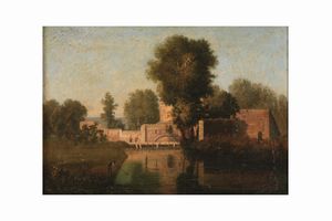 Anonimo Paesaggio  - Asta Dipinti del XIX-XX Secolo - Associazione Nazionale - Case d'Asta italiane