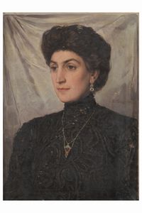Pittore del XIX secolo Ritratto femminile  - Asta Dipinti del XIX-XX Secolo - Associazione Nazionale - Case d'Asta italiane