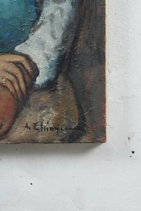 Alberto Chiancone : Figura femminile  - Asta Dipinti del XIX-XX Secolo - Associazione Nazionale - Case d'Asta italiane