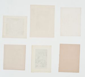 ALBERTO HELIOS GAGLIARDO : Sei incisioni di soggetto diverso  - Asta Dipinti del XIX-XX Secolo - Associazione Nazionale - Case d'Asta italiane