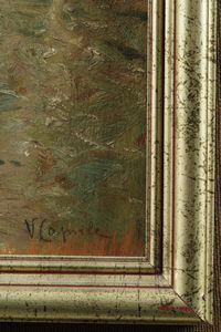 VINCENZO CAPRILE : Canale a Venezia  - Asta Dipinti del XIX-XX Secolo - Associazione Nazionale - Case d'Asta italiane