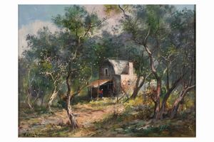 Vincenzo Laricchia : Paesaggio  - Asta Dipinti del XIX-XX Secolo - Associazione Nazionale - Case d'Asta italiane