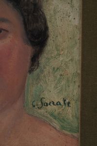 Carlo Socrate : Volto di donna  - Asta Dipinti del XIX-XX Secolo - Associazione Nazionale - Case d'Asta italiane