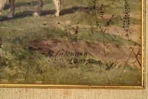 HENRY COLEMAN : Pastore con gregge  - Asta Dipinti del XIX-XX Secolo - Associazione Nazionale - Case d'Asta italiane