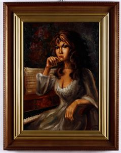 Pittore del XX secolo Ritratto femminile  - Asta Dipinti del XIX-XX Secolo - Associazione Nazionale - Case d'Asta italiane