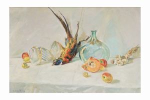 M. Coppelli, 1958 Natura morta  - Asta Dipinti del XIX-XX Secolo - Associazione Nazionale - Case d'Asta italiane