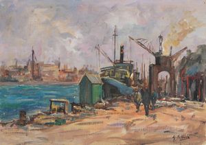 Gennaro Villani - Veduta di porto