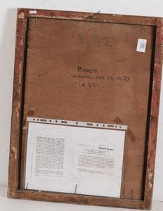 Pieretto Bianco : La Gru, 1927  - Asta Dipinti del XIX-XX Secolo - Associazione Nazionale - Case d'Asta italiane