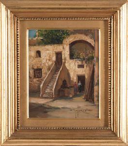 Giovanni Prassi - Cascinale con figure