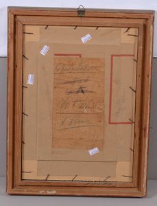 Raffaele Collina : Figura maschile con chitarra  - Asta Dipinti del XIX-XX Secolo - Associazione Nazionale - Case d'Asta italiane