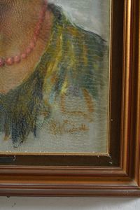 Francesco Paolo Michetti : Ritratto femminile  - Asta Dipinti del XIX-XX Secolo - Associazione Nazionale - Case d'Asta italiane