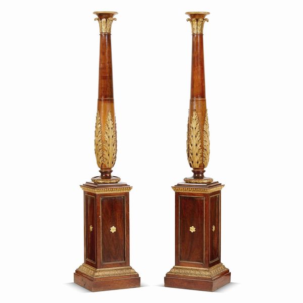 COPPIA DI TORCERE, TOSCANA, 1820 CIRCA  - Asta INTERNATIONAL FINE ART - Associazione Nazionale - Case d'Asta italiane