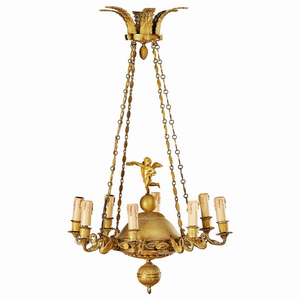 LAMPADARIO, FRANCIA, SECOLO XIX  - Asta INTERNATIONAL FINE ART - Associazione Nazionale - Case d'Asta italiane