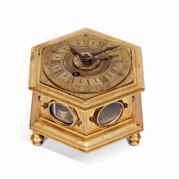 OROLOGIO DA TAVOLO ORIZZONTALE, GERMANIA, INIZIO SECOLO XVIII  - Asta INTERNATIONAL FINE ART - Associazione Nazionale - Case d'Asta italiane