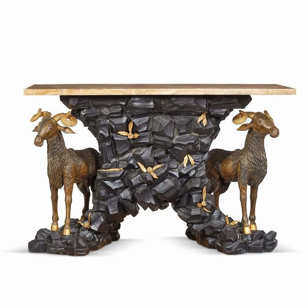GRANDE CONSOLE DA PARETE, ITALIA MERIDIONALE, SECOLO XIX  - Asta INTERNATIONAL FINE ART - Associazione Nazionale - Case d'Asta italiane