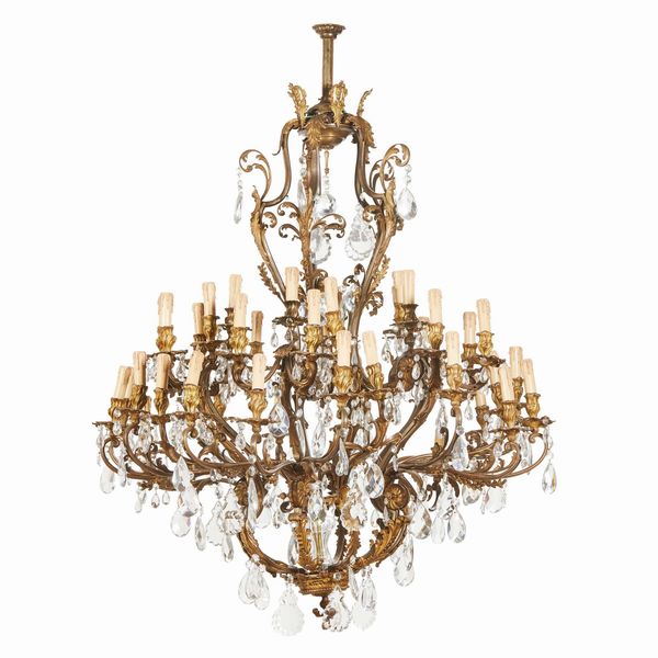 GRANDE LAMPADARIO, FRANCIA, SECOLO XIX  - Asta INTERNATIONAL FINE ART - Associazione Nazionale - Case d'Asta italiane