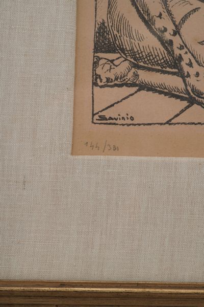 Alberto Savinio : Amore - Psiche (da La Nostra Anima)  - Asta Selected Prints - Associazione Nazionale - Case d'Asta italiane