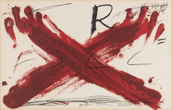 Antoni Tapies : Foll  - Asta Selected Prints - Associazione Nazionale - Case d'Asta italiane
