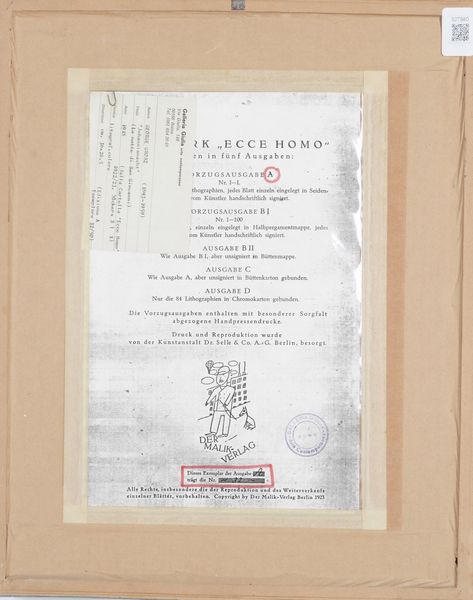 George Grosz : Johannisnacht (dalla cartella Ecce Homo)  - Asta Selected Prints - Associazione Nazionale - Case d'Asta italiane