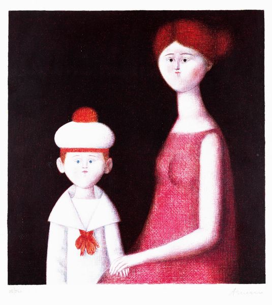 Antonio Bueno : Figura femminile con marinaretto  - Asta Selected Prints - Associazione Nazionale - Case d'Asta italiane