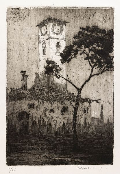 Roberto Marcello Baldessari : Campanile  - Asta Selected Prints - Associazione Nazionale - Case d'Asta italiane