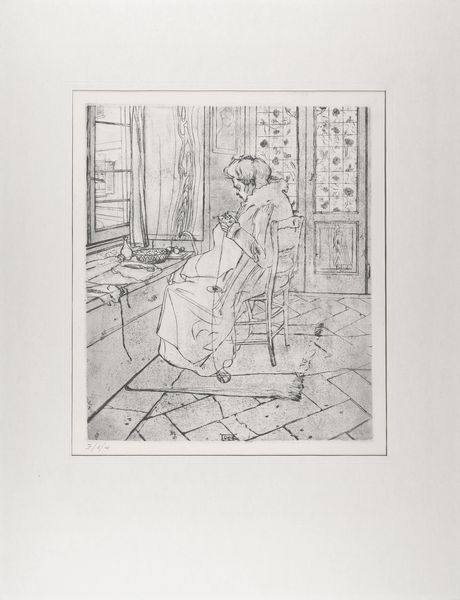 Umberto Boccioni : Mamma che lavora davanti alla finestra  - Asta Selected Prints - Associazione Nazionale - Case d'Asta italiane