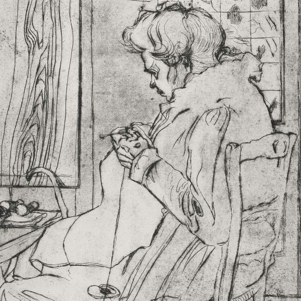 Umberto Boccioni : Mamma che lavora davanti alla finestra  - Asta Selected Prints - Associazione Nazionale - Case d'Asta italiane